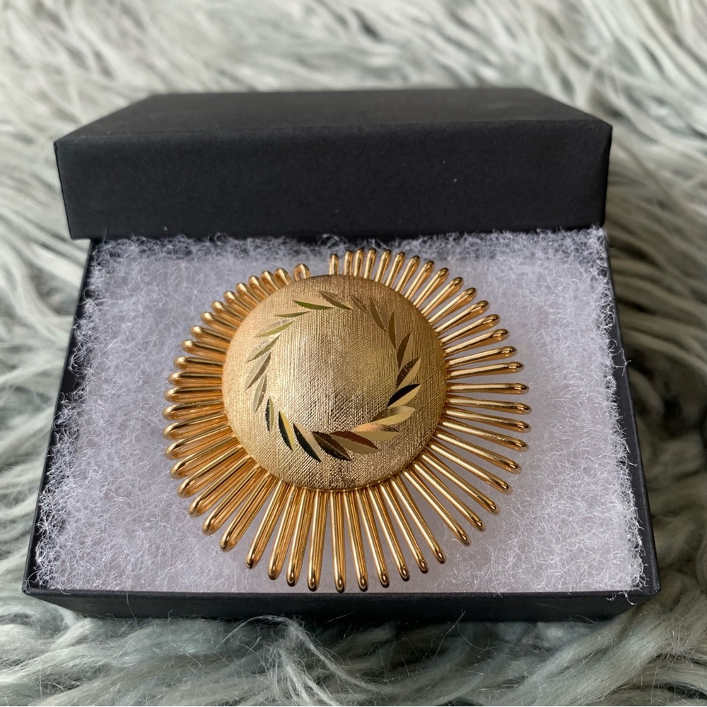 Vintage Gold-Tone Westen Germany Modernist Scarf Clip